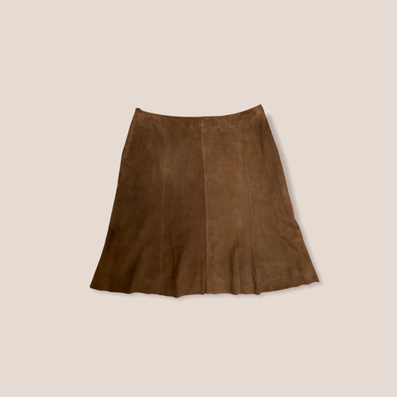 Eileen Fisher Italian Suede Skirt - Picture 1 of 13